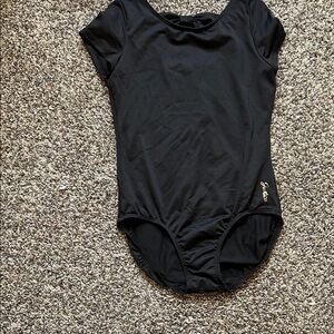 Justice Black Short Sleeve Leotard